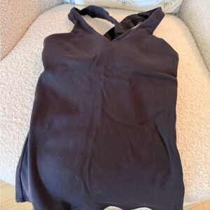 ALO Yoga Black Ribbed Tank Top